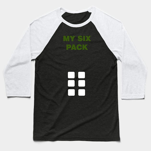 Six Pack Muscle Baseball T-Shirt by LetShirtSay